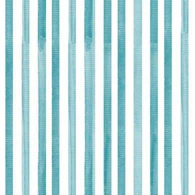 Échantillon de tissu en coton à rayures aquarelle - Vert d'eau