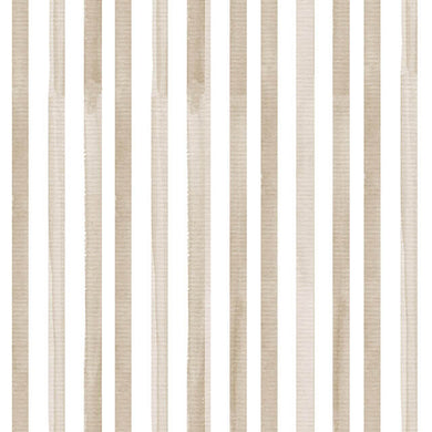 Muster eines Baumwollstoffs mit Aquarellstreifen – Taupe