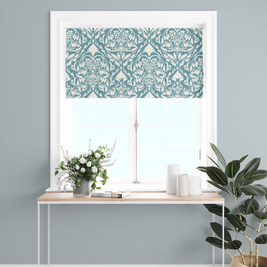 Westerham Teal Blue Roman Blind Fabric