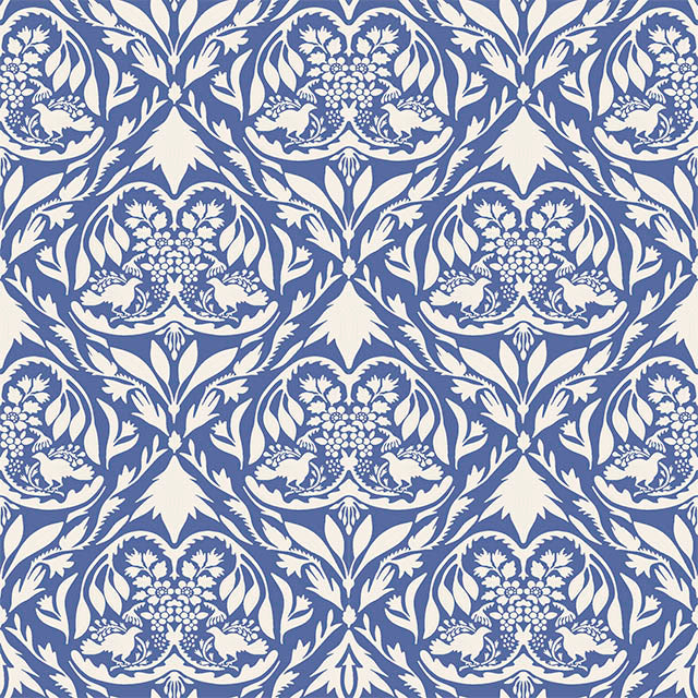 westerham Cotton Curtain & Blind Fabric Blue