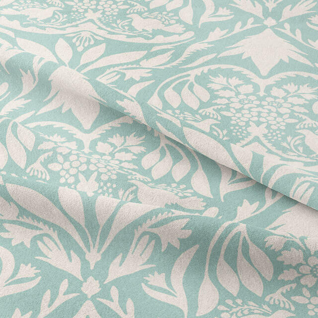 westerham Cotton Curtain & Blind Fabric Duck Egg