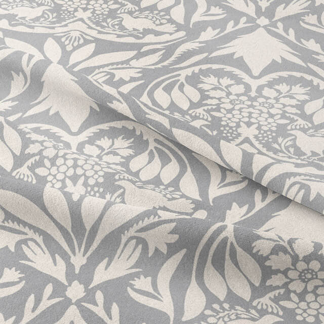 westerham Cotton Curtain & Blind Fabric Grey