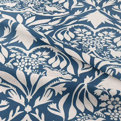 westerham Cotton Curtain & Blind Fabric Cobalt