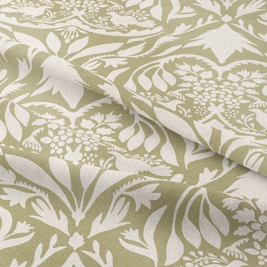 westerham Cotton Curtain & Blind Fabric Lichen