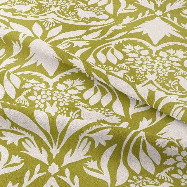 westerham Cotton Curtain & Blind Fabric Olive