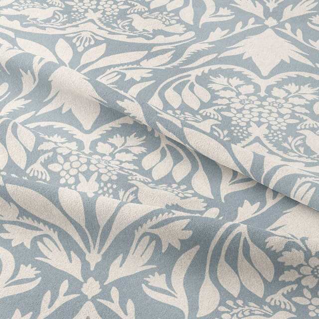 westerham Cotton Curtain & Blind Fabric Artic