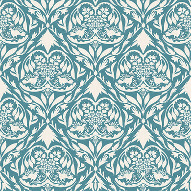 westerham Cotton Curtain & Blind Fabric Teal