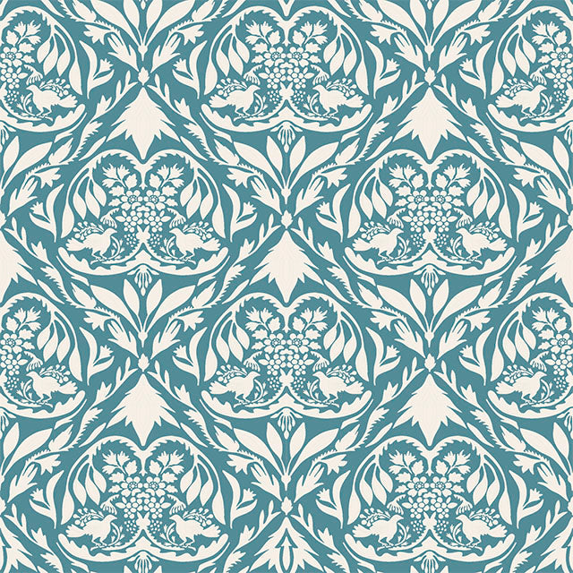 westerham Cotton Curtain & Blind Fabric Teal
