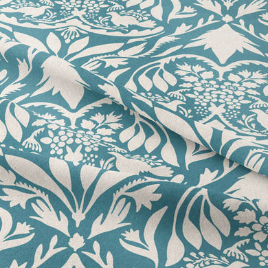 westerham Cotton Curtain & Blind Fabric Teal