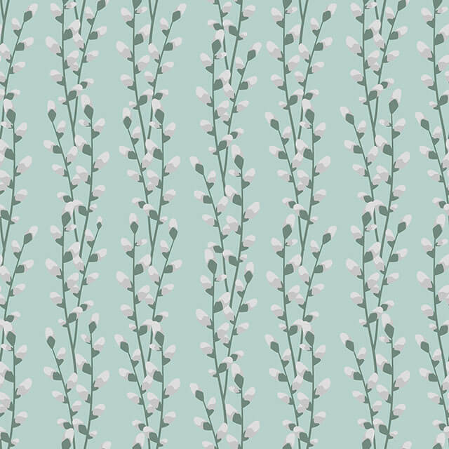 Willow Linen Curtain Fabric - Duck Egg