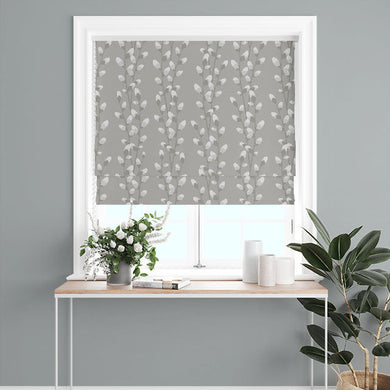 High quality Willow Linen Curtain Fabric in Grey, perfect for adding a touch of sophistication to any room
