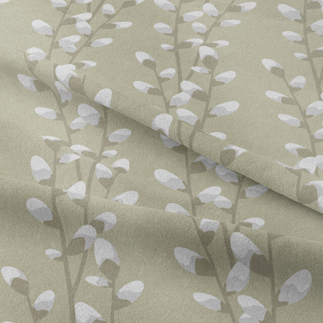 Willow Linen Curtain Fabric - Sage