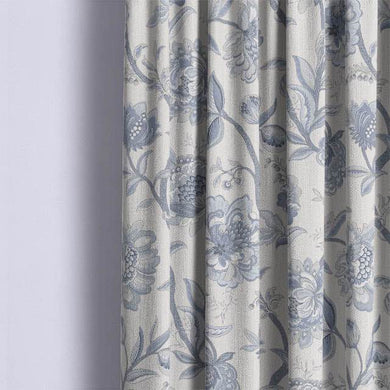 Yakira Linen Curtain Fabric - Wedgewood Blue, ideal for elegant drapery
