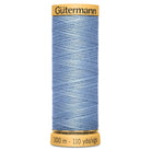 High-quality Gutermann Natural Cotton Thread in 100 meters spool, light blue color