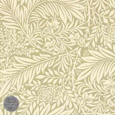 Duston Laurel Green - Green Floral Curtain fabric For sale