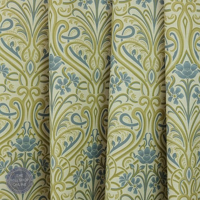 Hathaway Prussian - Blue William Morris flower design curtain fabric for sale