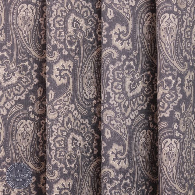 Jaipur Plum - Purple flower design roman blind fabric uk