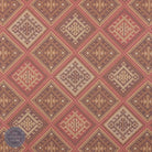 Kilim Brick - Brick red Persian Kilim design curtain fabric for sale uk