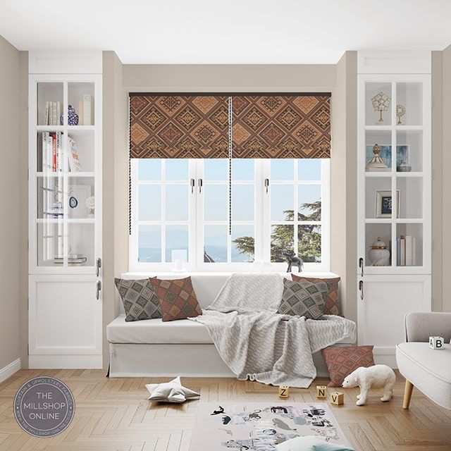 Kilim Brick - Brick Kilim design roman blind fabric uk