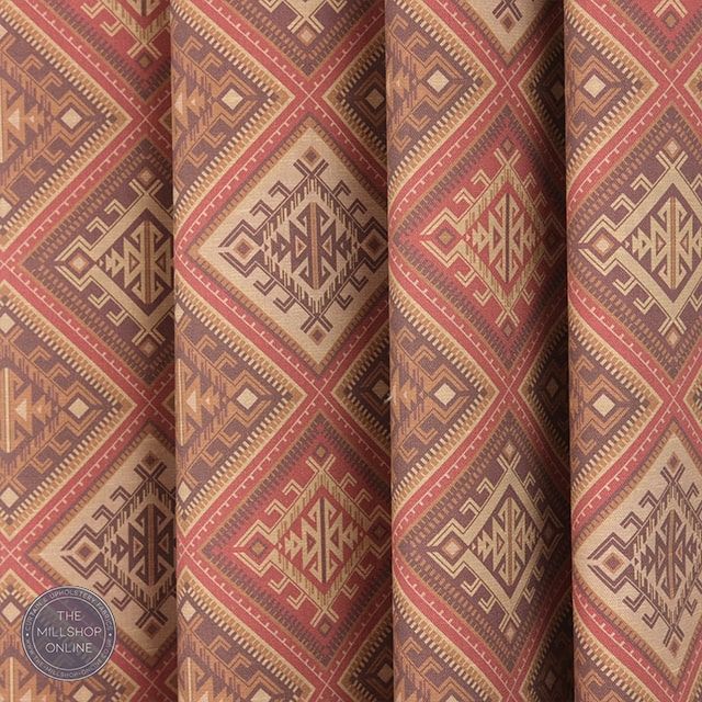 Kilim Brick - Brick Diamond fabric for curtains uk 