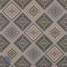 Kilim Grey - Grey Kilim Diamond design fabric for curtains uk