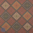 Kilim Russet - Russet diamond design curtain fabric for sale uk