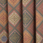 Kilim Russet - Russet Red Kilim diamond fabric for curtains uk