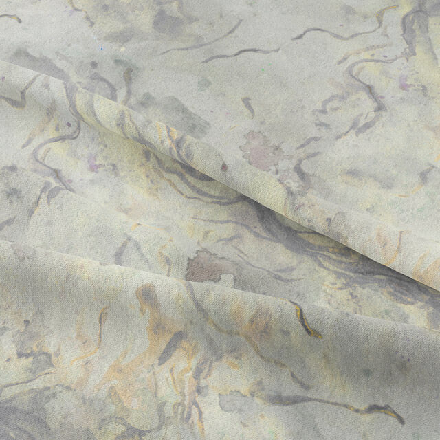 Marble Printed Cotton Curtain Fabric Pyrite
