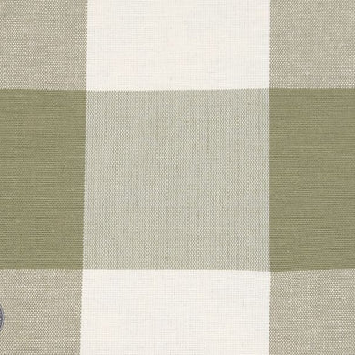 Norfolk Check Sage - Mid Green large gingham check curtain fabric for sale