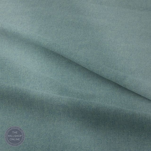 Prestwick Pure Wool Curtain Fabric - Duck Egg