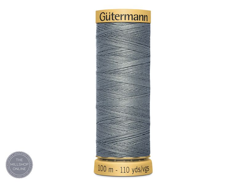 Gutermann Natural Cotton Thread 100 mts Thread 100 mts - Grey - Grey 100% polyester sewing thread