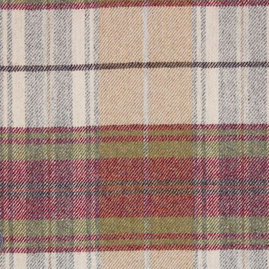 Hamilton Plaid Red Oatmeal - Red Tartan Check fabric for curtains for sale