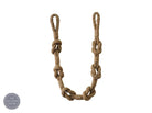 Knotted Tieback Jute - Jute Hessian knotted rope style tieback for sale uk