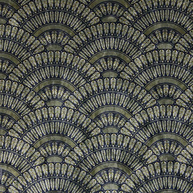 Lafon Navy - Navy Art deco curtain fabric for sale