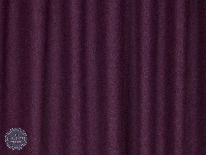 Prestwick Pure Wool Curtain Fabric - Cassis