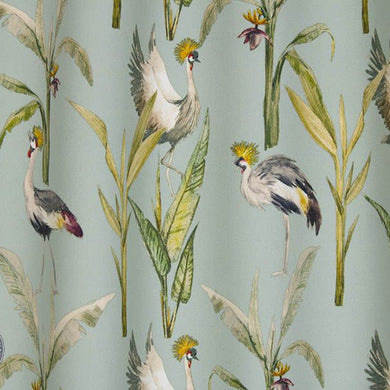 Sarus Velvet Fabric Duck Egg - Duck Egg 100% polyester sewing fabric