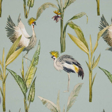 Sarus Velvet Fabric Duck Egg - Duck Egg 100% polyester sewing fabric