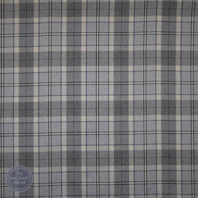 Westerdale Dove Grey Flat Plaid Fabric