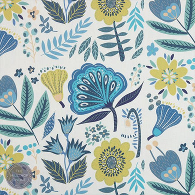 Woodland Flowers Flat Cotton Fabric